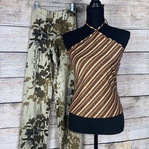 Brown Striped Halter